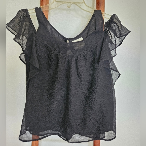 Anthropologie Maeve Open Shoulder Shirt - Picture 2 of 14